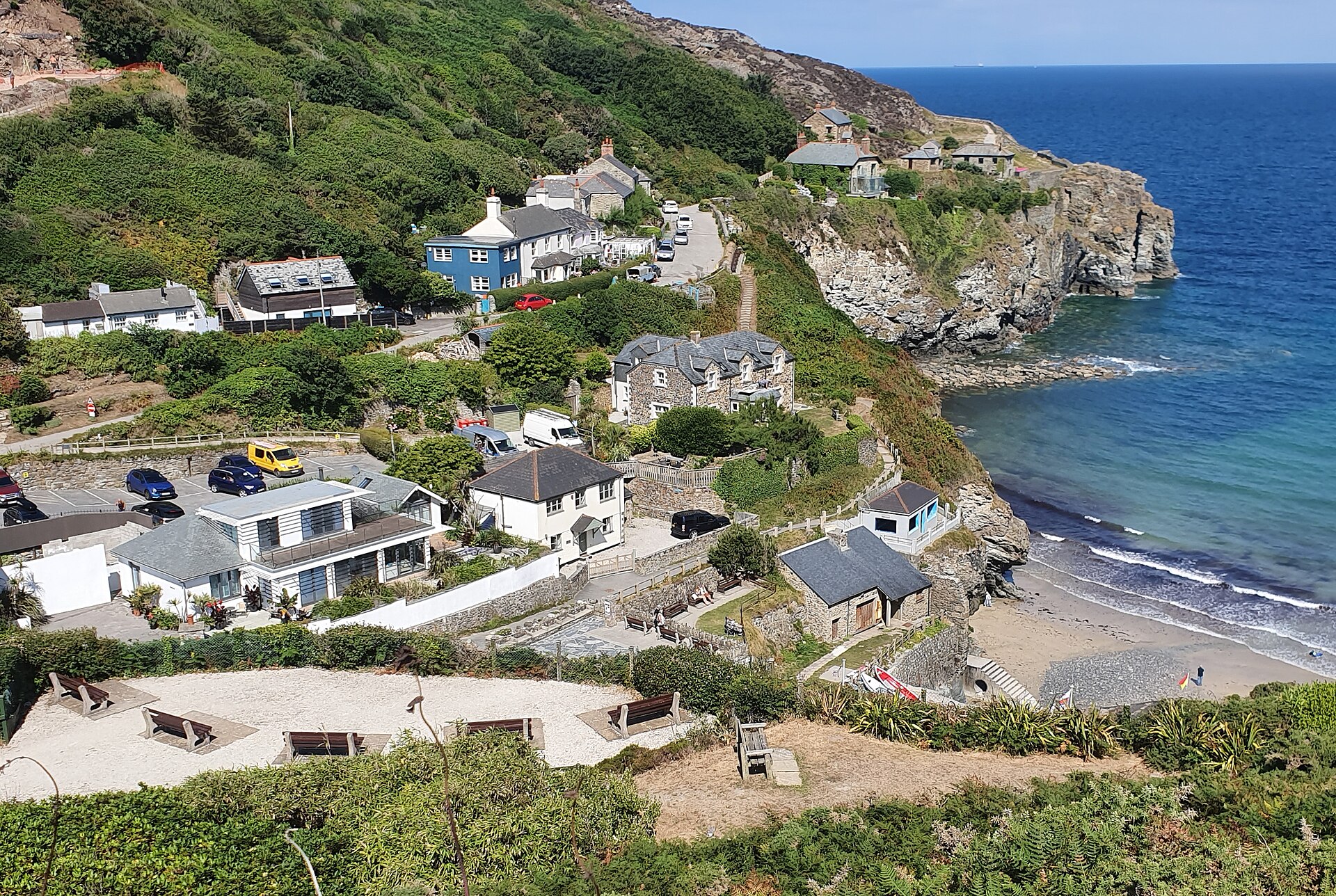 Trevaunance Cove near St Agnes in Cornwall