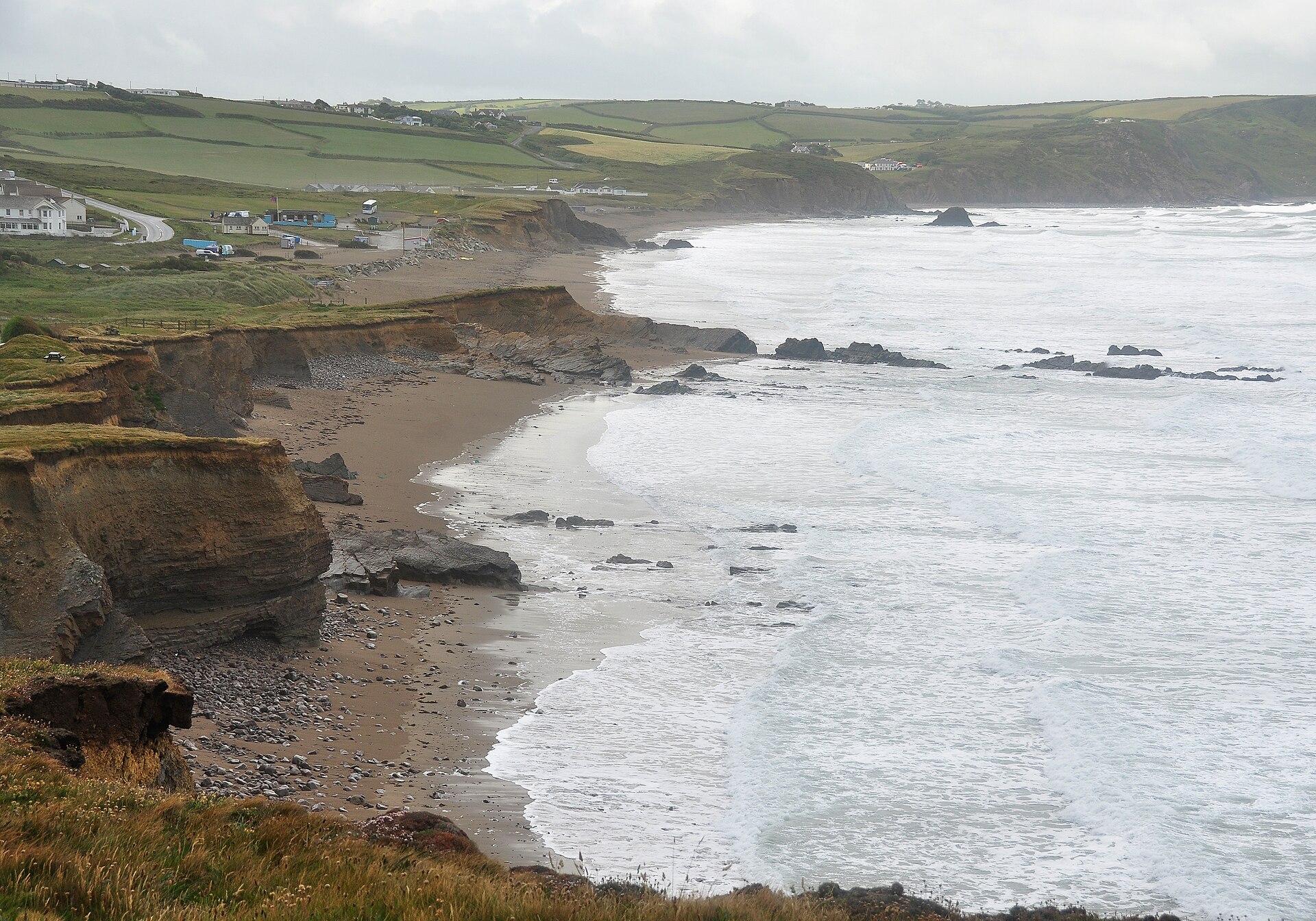 Widemouth Bay on the north Cornwall coast
