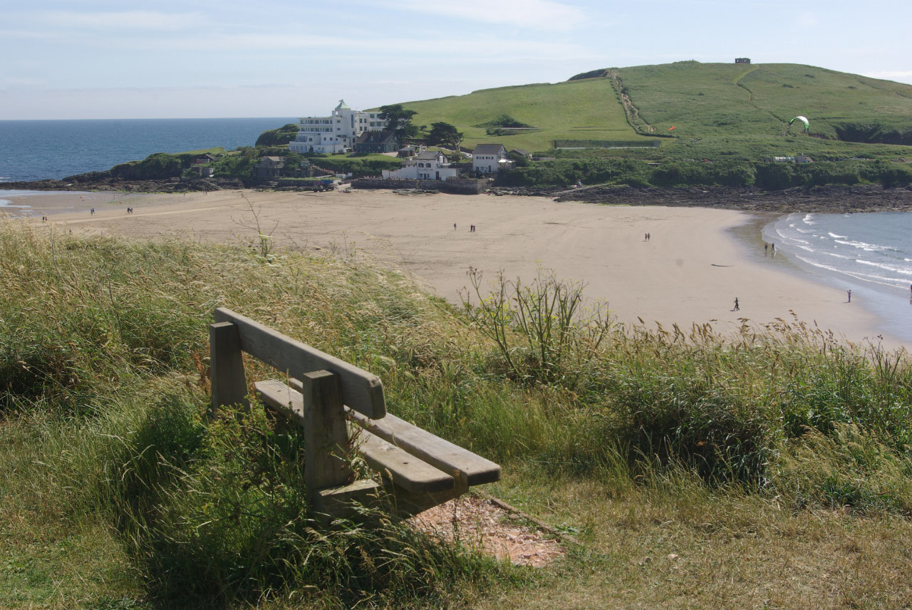 Coastal scene near Bigbury-on-Sea, used as a representative image for Thurlestone Hotel
