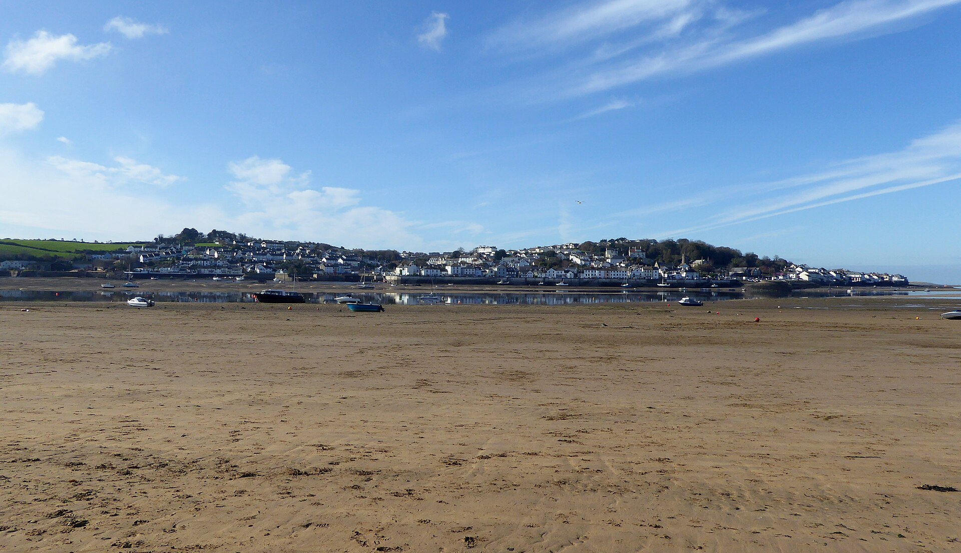 Appledore village viewed across the Torridge estuary from Instow