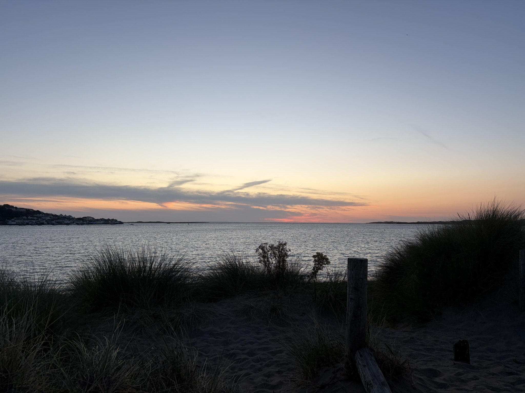 Sunset over the estuary at Instow, North Devon