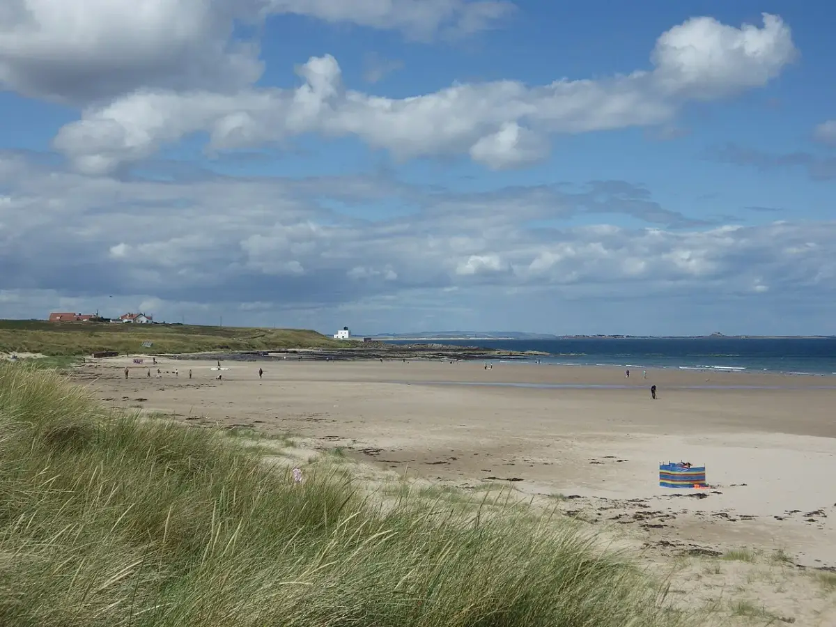 Coastal scene near Bamburgh, used as a representative image for Budle Bay Croft Holiday Cottages