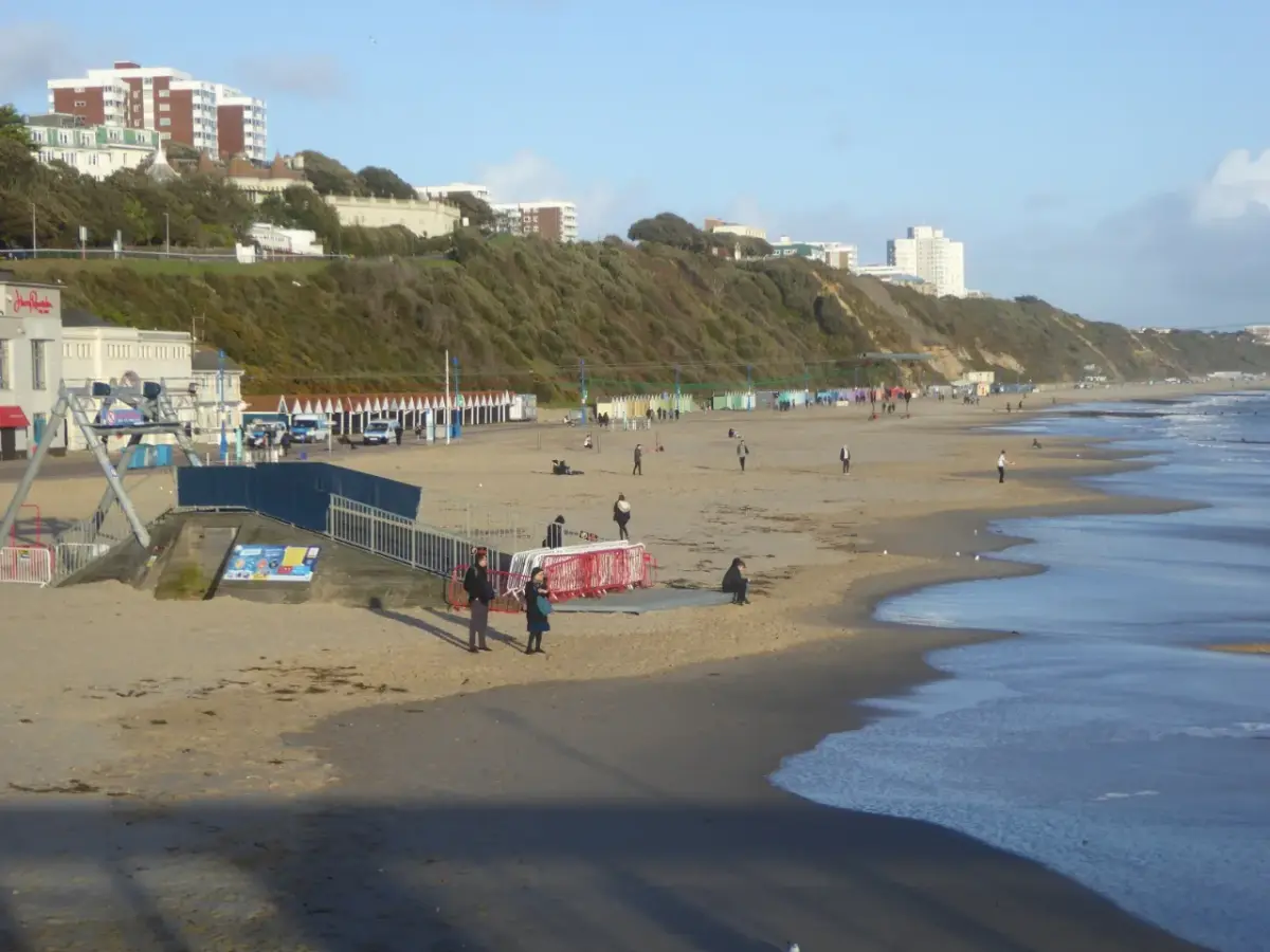 Coastal scene near Bournemouth, used as a representative image for Bournemouth Beach Lodges