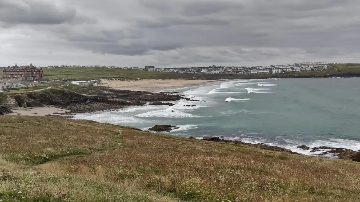 Coastal scene near Newquay, used as a representative image for Newquay Beach Hotel