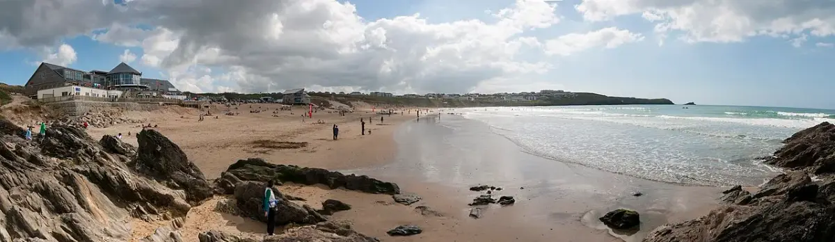 Coastal scene near Newquay, used as a representative image for Ocean Surf Lodge