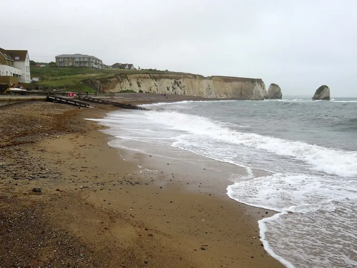 Coastal scene near Freshwater Bay, used as a representative location image for Farringford