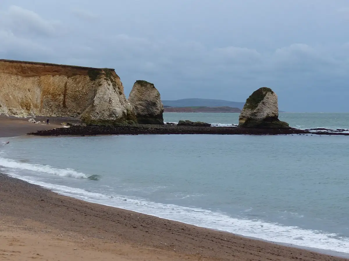 Coastal scene near Freshwater Bay, used as a representative image for Sentry Mead