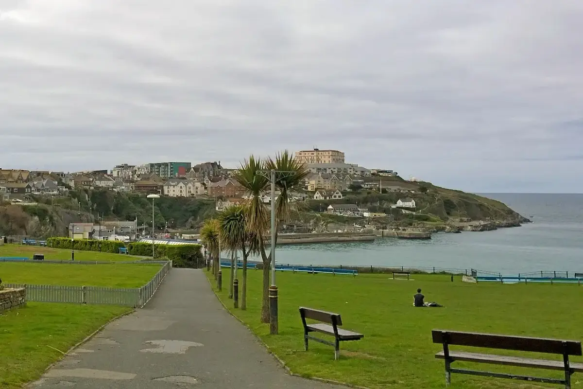 Coastal scene near Newquay, used as a representative location image for Town Lodge, Newquay