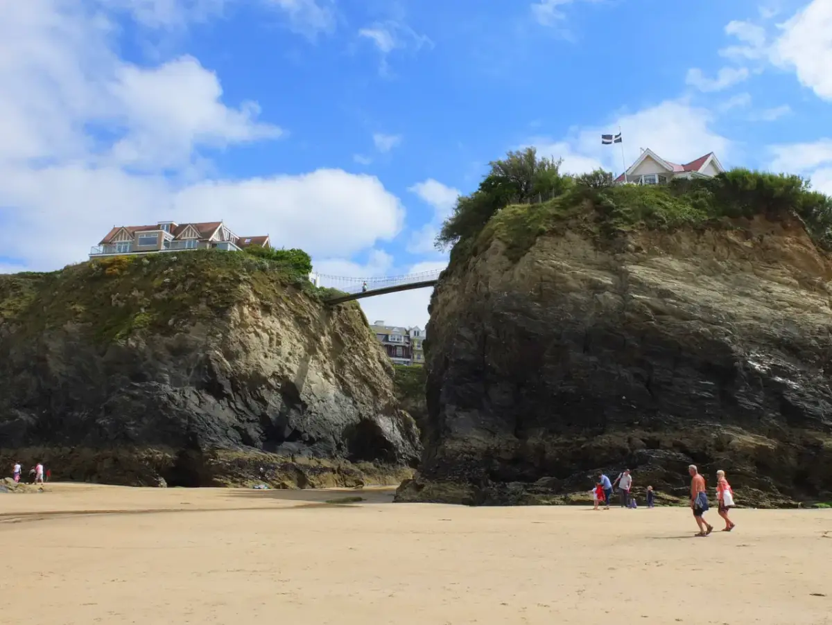 Coastal scene near Great Western Beach, used as a representative location image for Tolcarne Beach