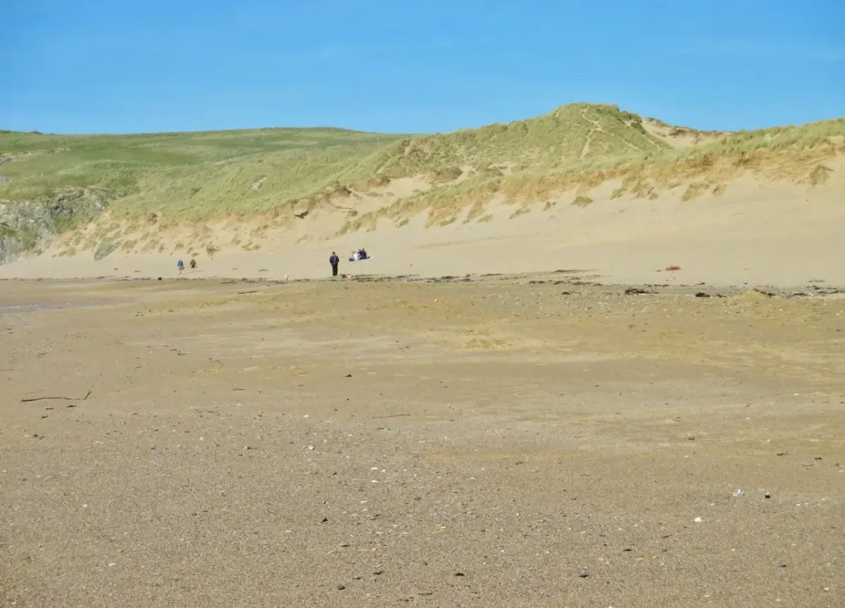 Coastal scene near Holywell Bay, used as a representative image for Trebellan Park
