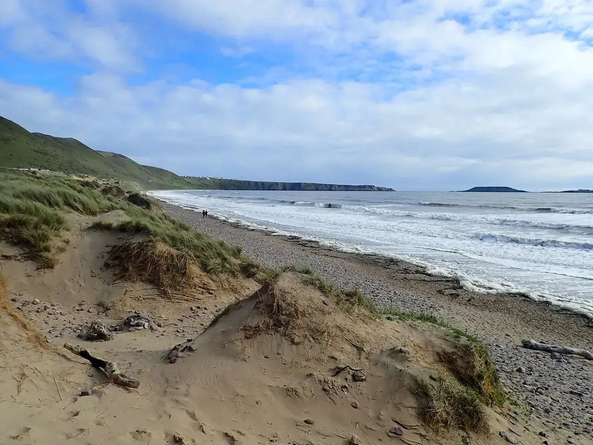 Coastal scene near Llangennith, used as a representative location image for Hillend Camping Park