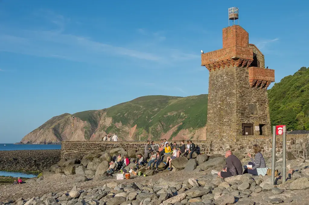 Coastal scene near Lynmouth, used as a representative image for The Seawood Hotel