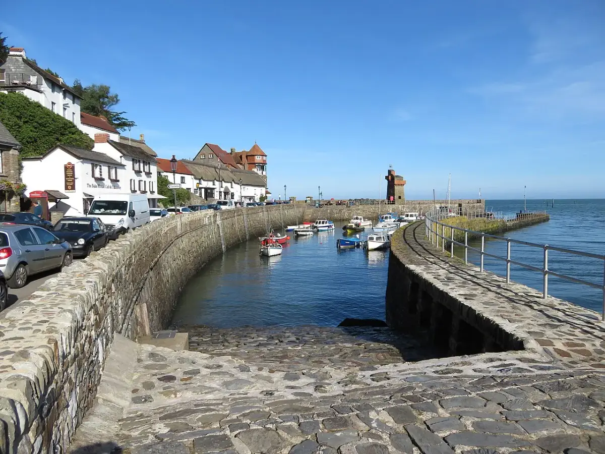 Coastal scene near Lynmouth, used as a representative image for The Rising Sun Hotel