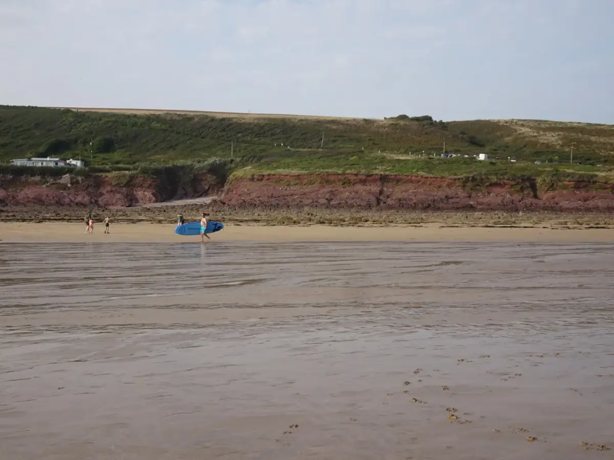 Coastal scene near Manorbier, used as a representative image for Glamping at the Paddocks