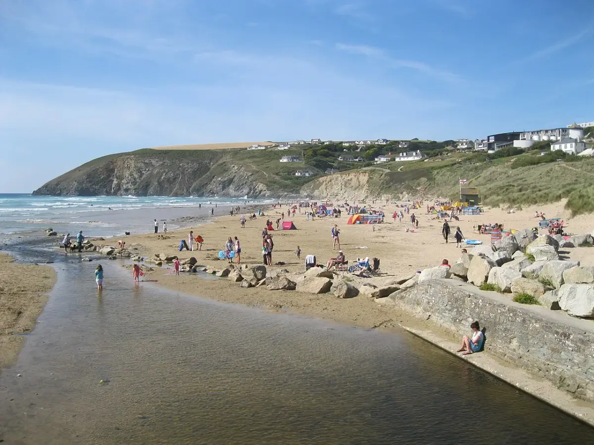 Coastal scene near Mawgan Porth, used as a representative location image for Bedruthan Hotel & Spa