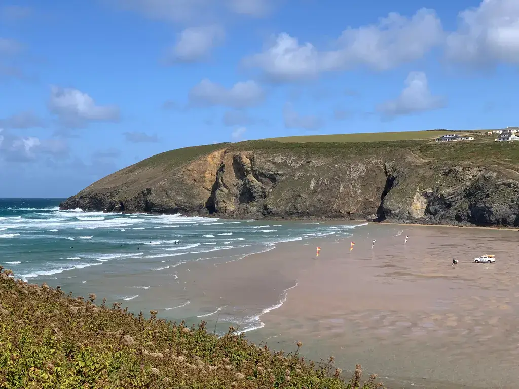 Coastal scene near Mawgan Porth, used as a representative image for The Nook at Mawgan Porth