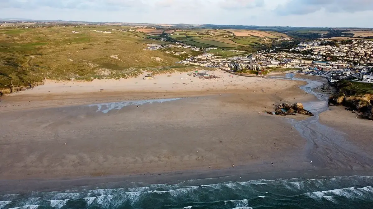 Coastal scene near Perranporth, used as a representative location image for The Rose in Vale Country House Hotel
