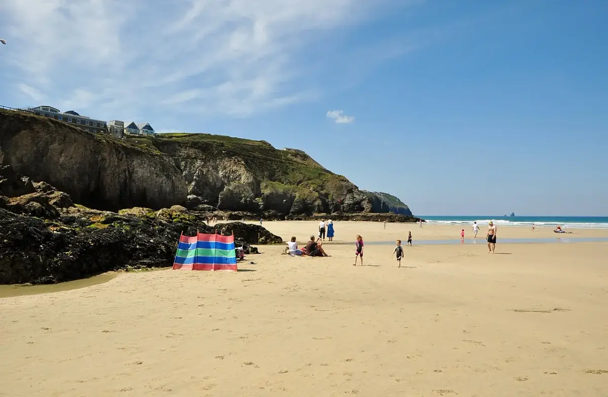 Coastal scene near Perranporth, used as a representative image for Perran Sands Holiday Park