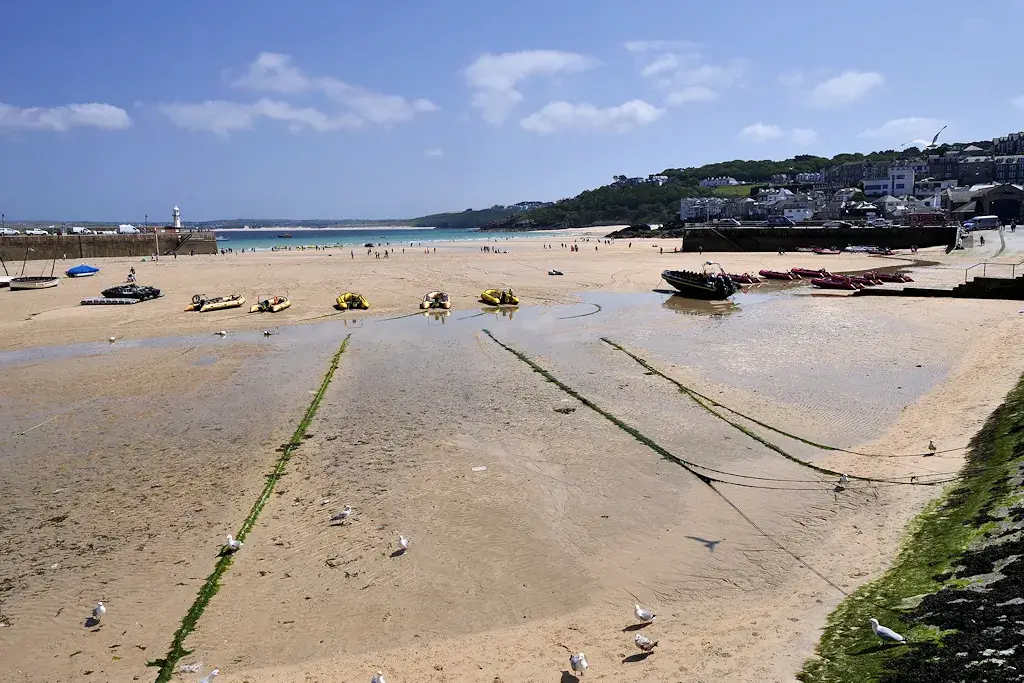 Coastal scene near St Ives, used as a representative image for Harbour View House
