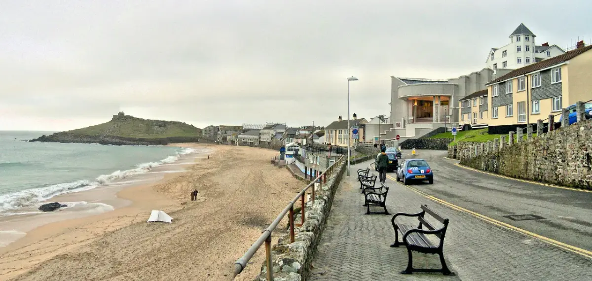 Coastal scene near St Ives, used as a representative image for St Ives Bay Hotel