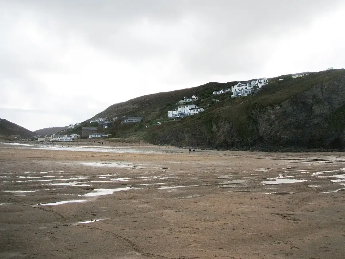 Coastal scene near Porthtowan, used as a representative image for The Rose in Vale Country House Hotel