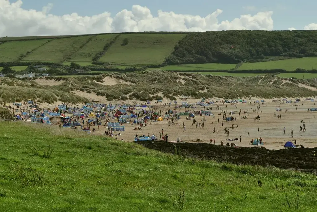 Coastal scene near Putsborough, used as a representative image for Woolacombe Bay Holiday Park
