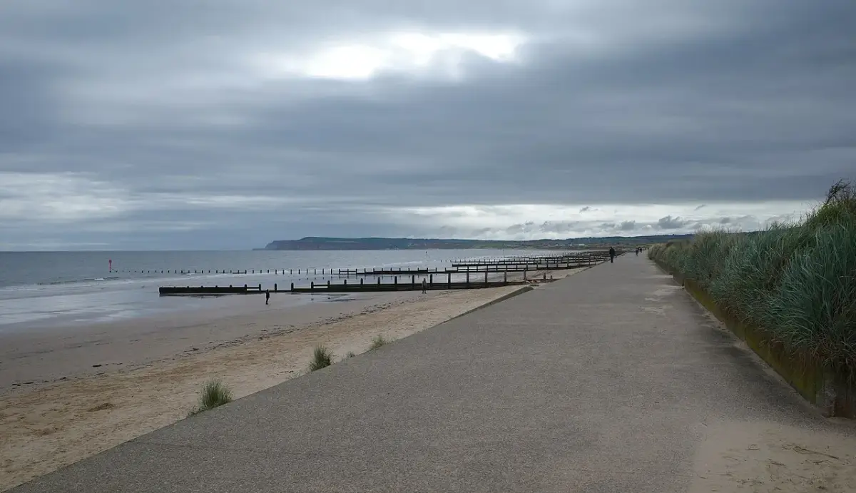 Coastal scene near Redcar, used as a representative image for The Claxton Hotel