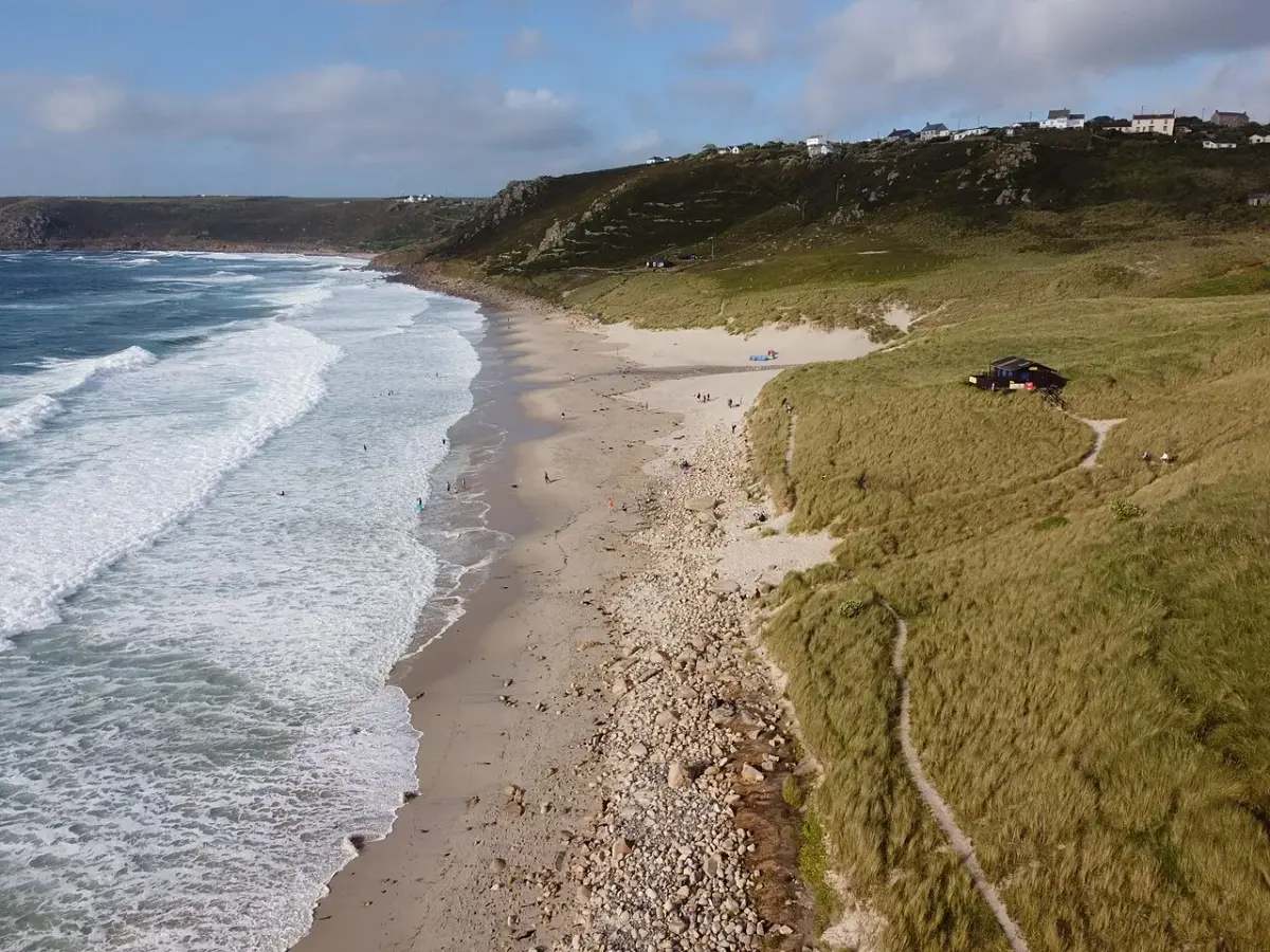 Coastal scene near Sennen, used as a representative image for The Commercial Hotel, St Just