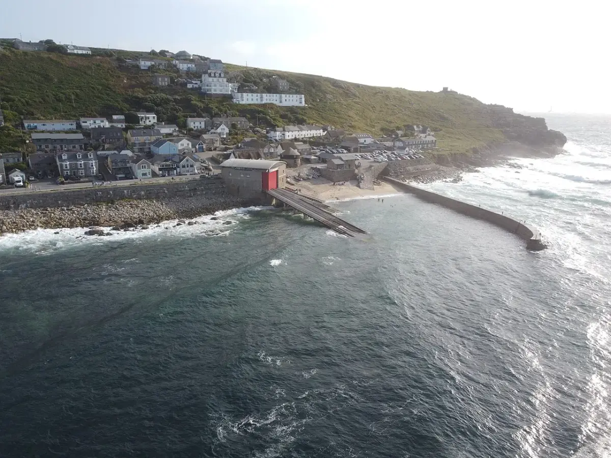 Coastal scene near Sennen, used as a representative image for The Land's End Hostel and Camping