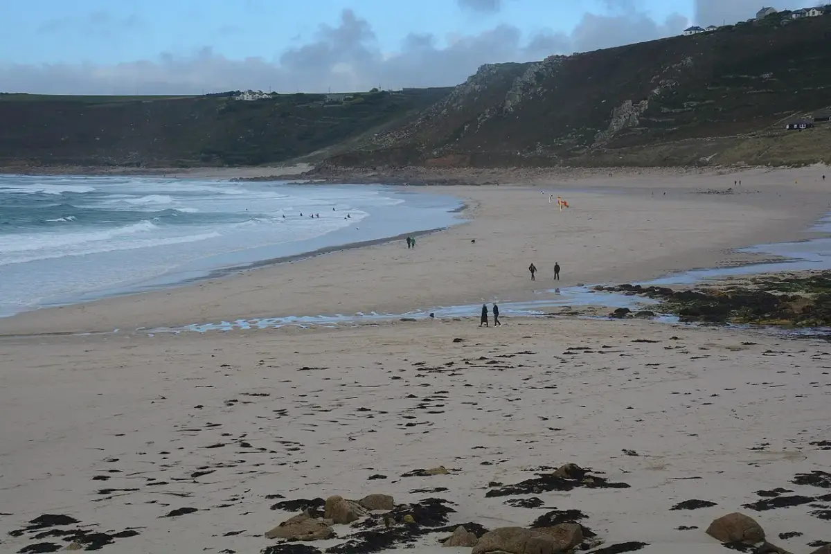 Coastal scene near Sennen Cove Beach, used as a representative image for Trevedra Farm Caravan & Camping Site