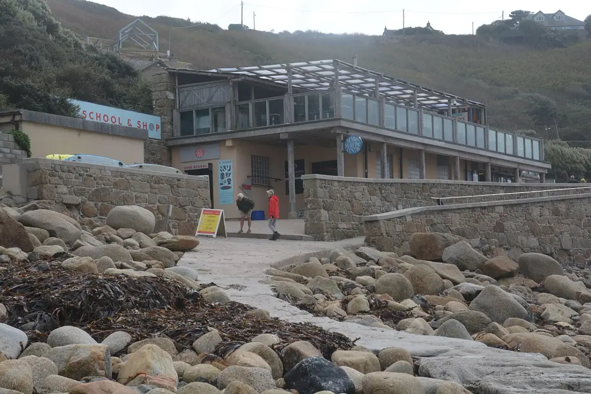 Coastal scene near Sennen Cove Beach, used as a representative image for Bosavern House