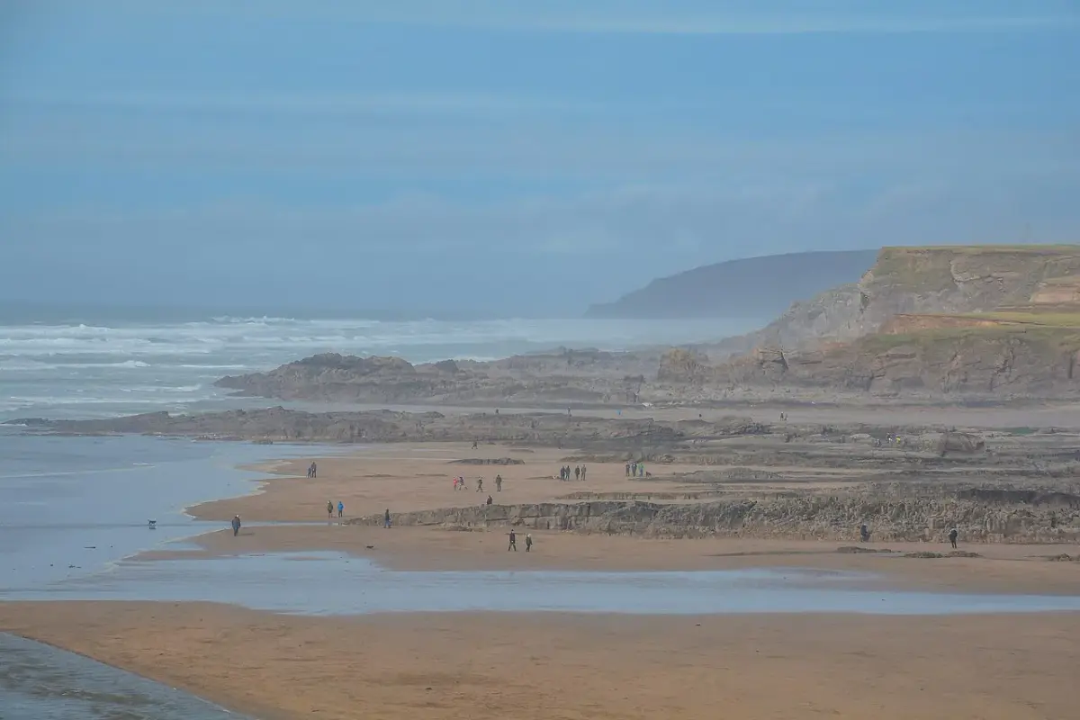Coastal scene near Summerleaze Beach, used as a representative image for Upper Lynstone Caravan Park