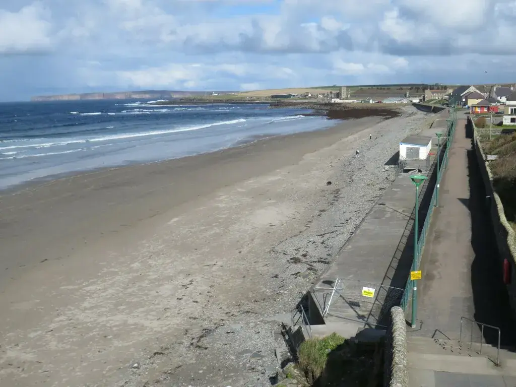 Coastal scene near Thurso East, used as a representative image for Pennyland House B&B