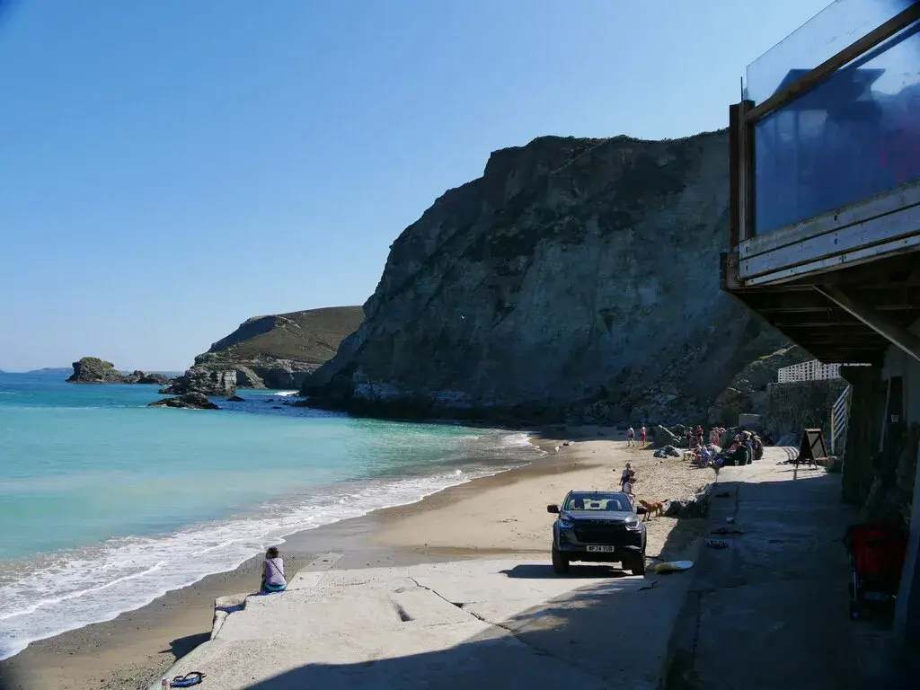 Coastal scene near Trevaunance Cove, used as a representative image for Beacon Cottage Farm Touring Park