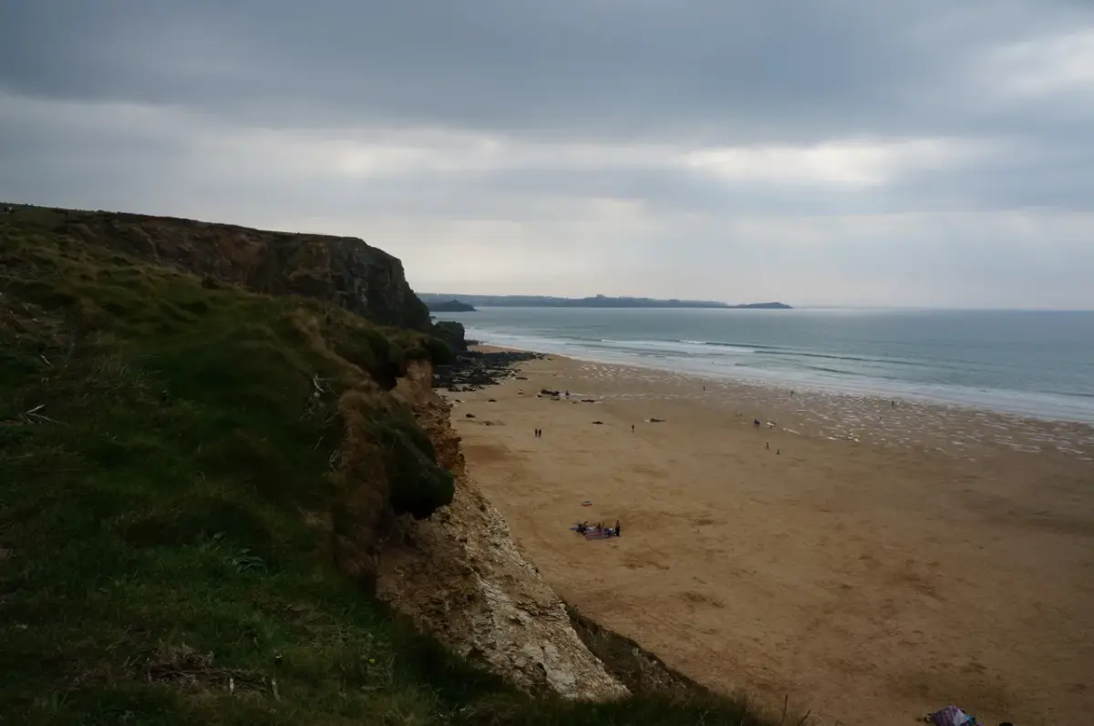 Coastal scene near Watergate Bay, used as a representative image for The Headland Hotel and Spa