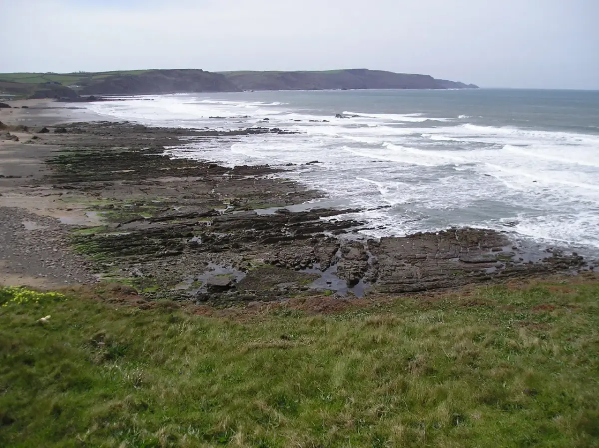 Coastal scene near Widemouth Bay, used as a representative image for Penhalt Farm Holiday Park