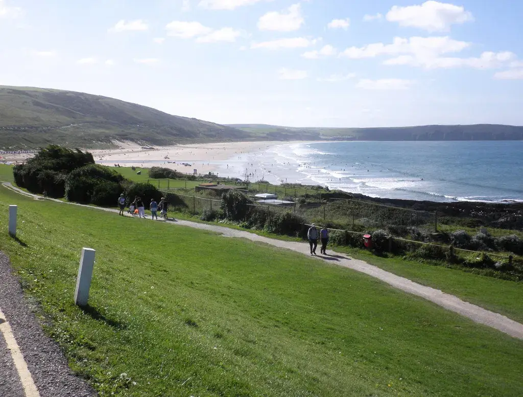 Coastal scene near Woolacombe, used as a representative image for Woolacombe Bay Hotel