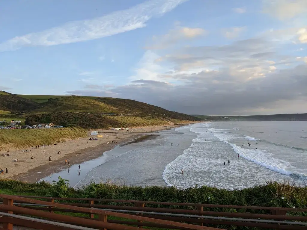 Coastal scene near Woolacombe, used as a representative location image for Woolacombe Bay Holiday Park