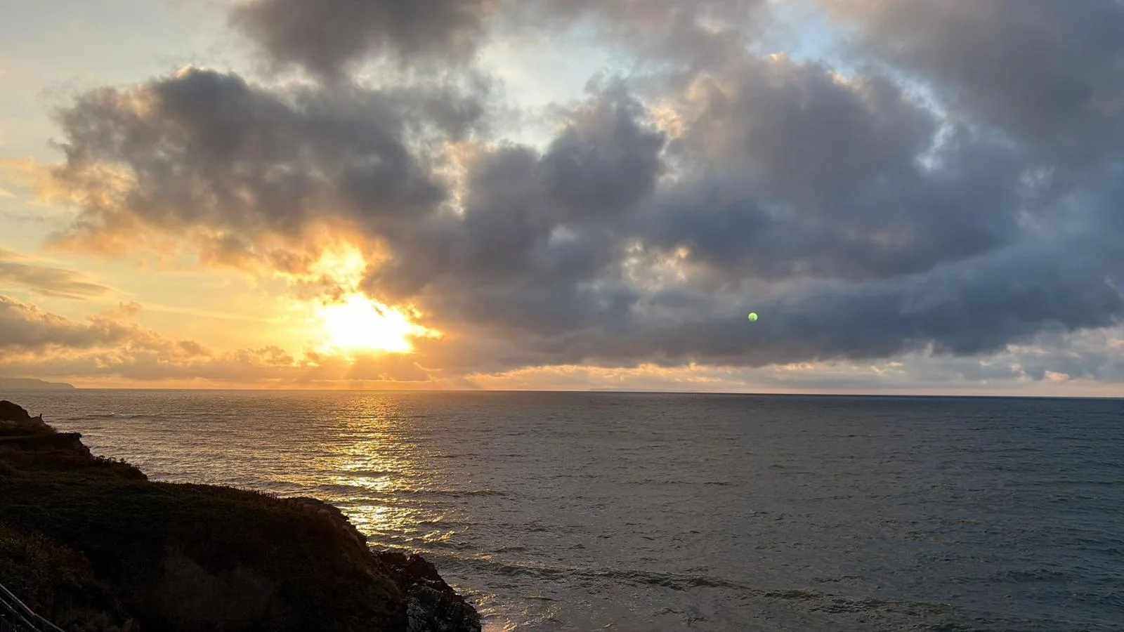 Sunset over the sea viewed from The Pier House in Westward Ho!
