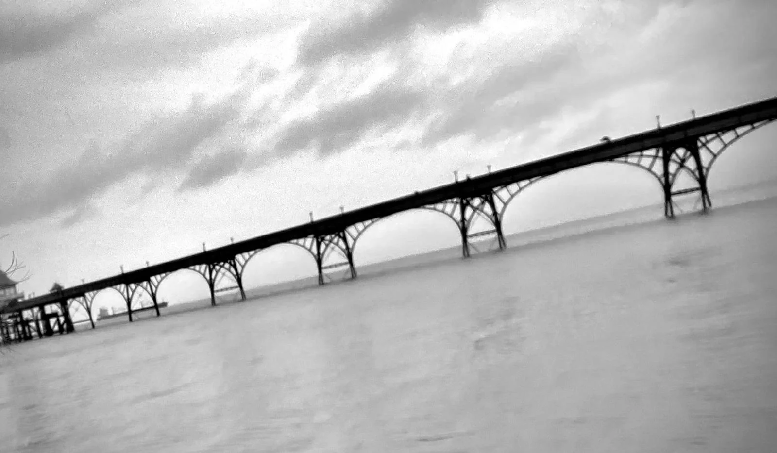 Clevedon Pier stretching into the Bristol Channel