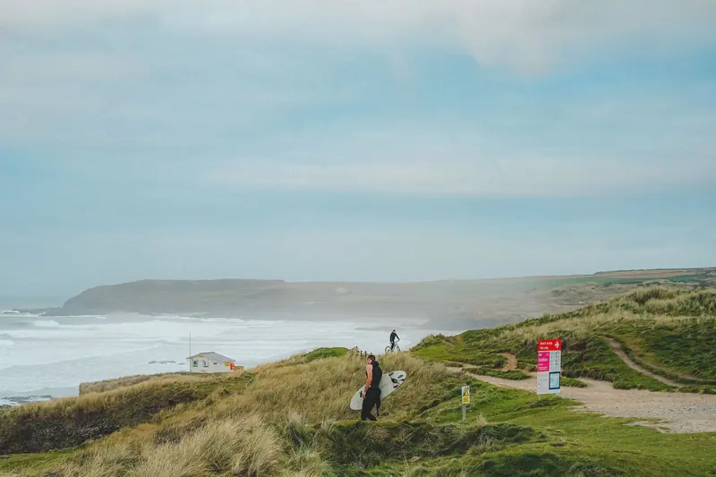 Coast path and dunes above Croyde