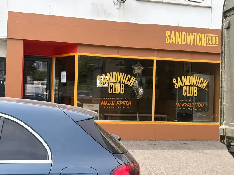 Sandwich Club shopfront in Braunton