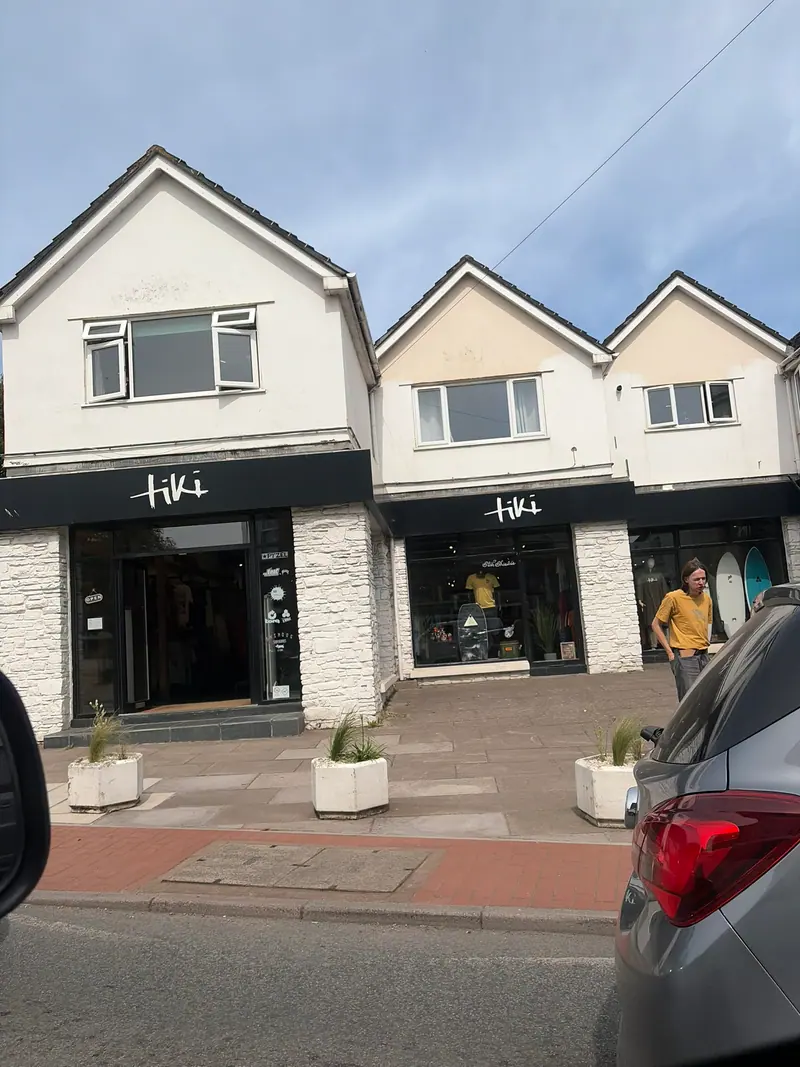 Tiki surf shop on the high street in Braunton