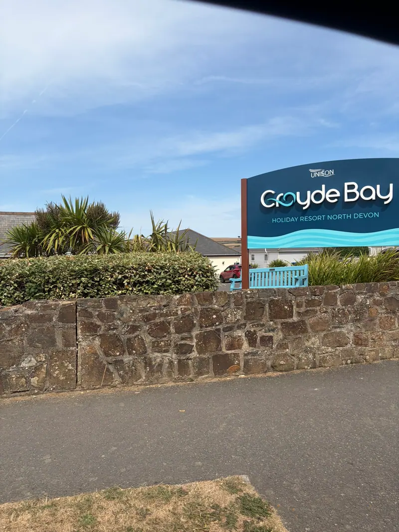 Croyde Bay Holiday Resort entrance sign